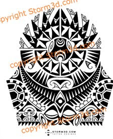 high resolution polynesian tattoos mask