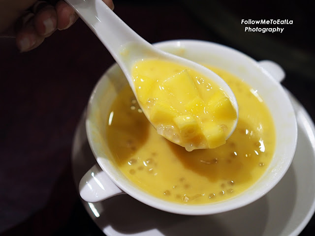 Chilled Cream of Sago with Seasonal Mango & Pomelo