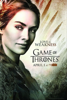 Game of Thrones Season 2 Character Television Posters - “Love Is Weakness” - Lena Headey as Cersei Lannister