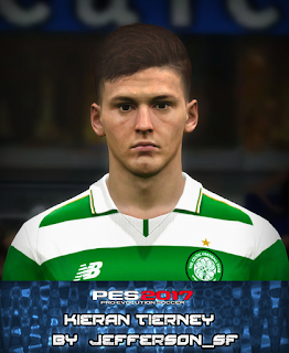 PES 2017 Faces Kieran Tierney by FaceEditor Jefferson_SF