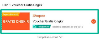 Shopee tidak bisa pakai 2 voucher