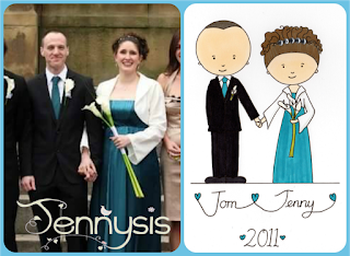 Illustrated wedding portrait - www.jennysis.com