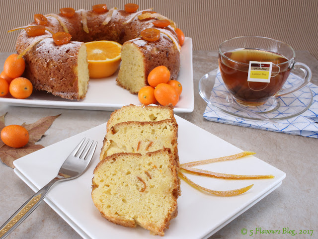 Orange Syrup & Kumquat Cake, Side View