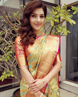 Mehreen Pirzada in Saree with Cute Smile at CMR Shopping Mall Launch in Tirupati 3