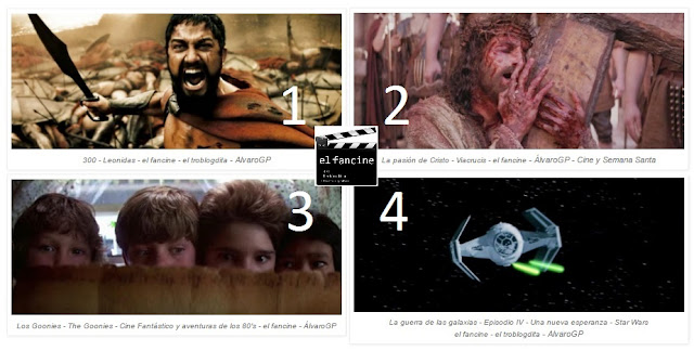 Las 4 pelis más vistas en el fancine - 300 - La pasión de Cristo - Los Goonies - La guerra de las galaxias - ÁlvaroGP - el fancine - el troblogdita