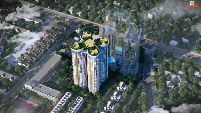 Phối cảnh tổng thể chung cư Sky View Plaza thuộc toà Imperial Plaza