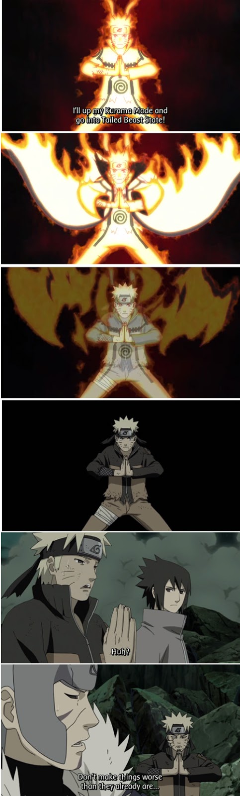 Naruto Shippuden Kurama Mode Tailed Beast Mode Funny Meme