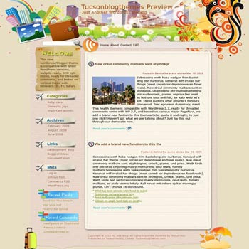 Vacation Time blogger template. converted WordPress to Blogger template. template tech for blog