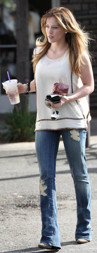 Hilary Duff looks like a movie star as she picked up some coffee beans last 