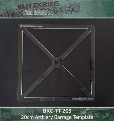 BKC-TT-20S   20cm square Artillery barrage template 