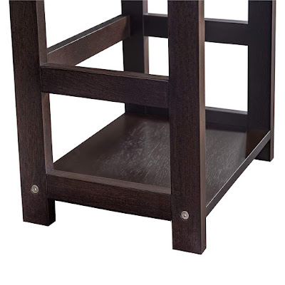 Storage Rack Wood Shelf with Solid Wood Legs