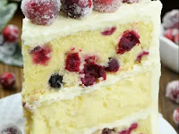 White Chocolate Cranberry Cheesecake Cake