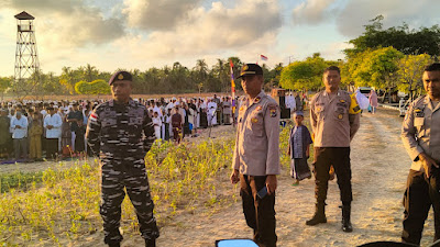 TNI-Polri Bersinergi Amankan Sholat Idul Adha 1444 di Kecamatan Rote Timur