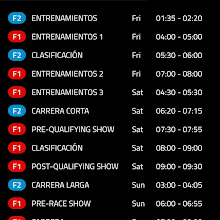 Horarios Gp Abu Dhabi 