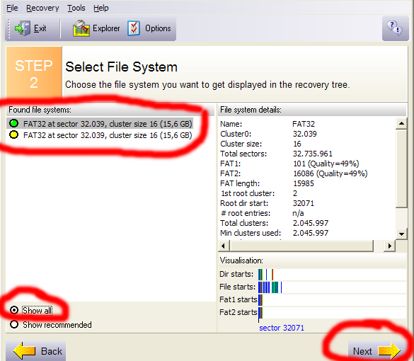 Recovery Data Terformat 7