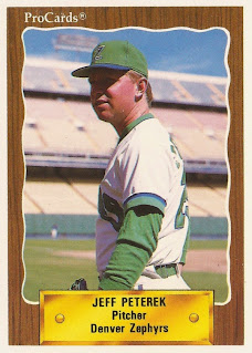 Jeff Peterek 1990 Denver Zephyrs card