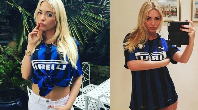 Walau Inter Milan Kalah, Model Playboy Tetap Setia Mendukung