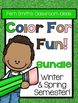 This resource is part of a larger bundle, please click here if you would rather purchase the larger bundle today, Color for Fun, Second Semester Bundle for Winter and Spring Fun! Color For Fun Printable Coloring Pages.