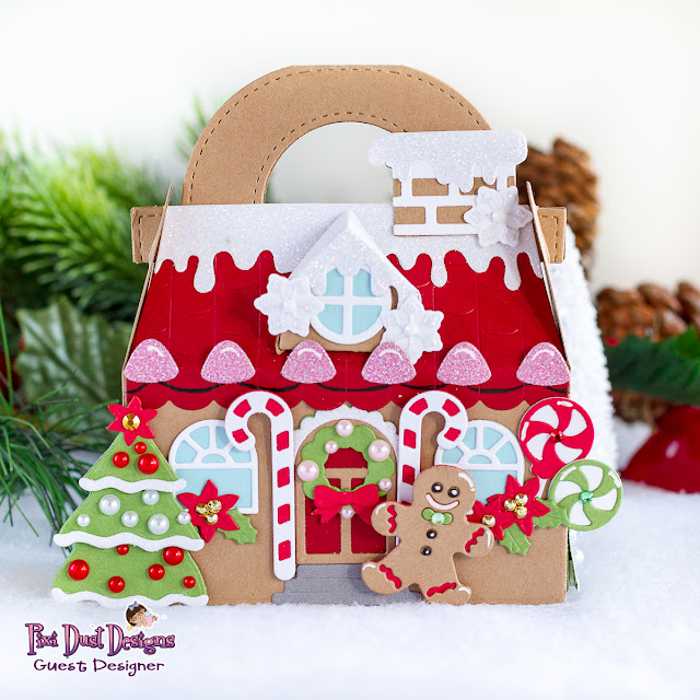 Gingerbread, House Treat Box,Card,Pixie Dust Designs, Gingy Dress-Up, Gable House Box,how to,handmade card,Stamps,ilovedoingallthingscrafty,stamping, diecutting,cardmaking,