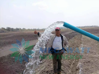 Solar flood irrigation system in Cambodia