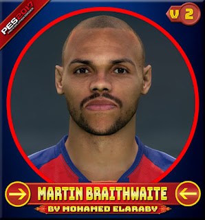 PES 2017 Faces Martin Braithwaite V2 by M.Elaraby