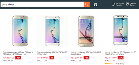 Harga Samsung Galaxy S6-S7 Edge di Lazada