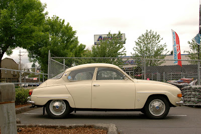 1969 Saab 96 fastback.