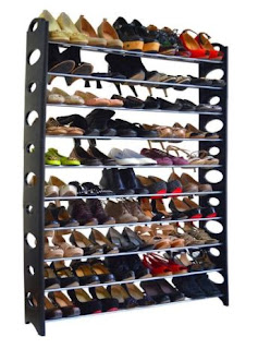 Teekland DIY Free Standing Shoe Racks 10-Tier Stackable Shoe Rack Storage Shelves Holds Shoe Storage Cabinet Organize