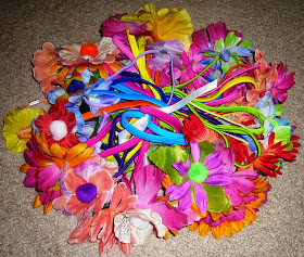 Pile of Posies headbands for shoe boxes