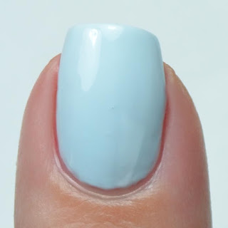 pale blue creme nail polish