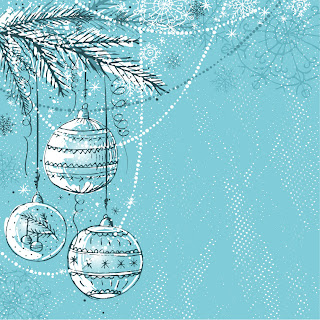 お洒落なクリスマス ボールの背景 christmas ball background vector イラスト素材4