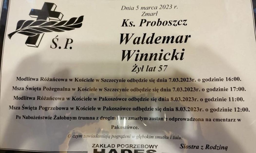 Nie żyje ks. Waldemar Winnicki, wieloletni wikariusz parafii w Majdanie Królewskim
