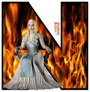 Abecedario con Daenerys. Daenerys Alphabet.