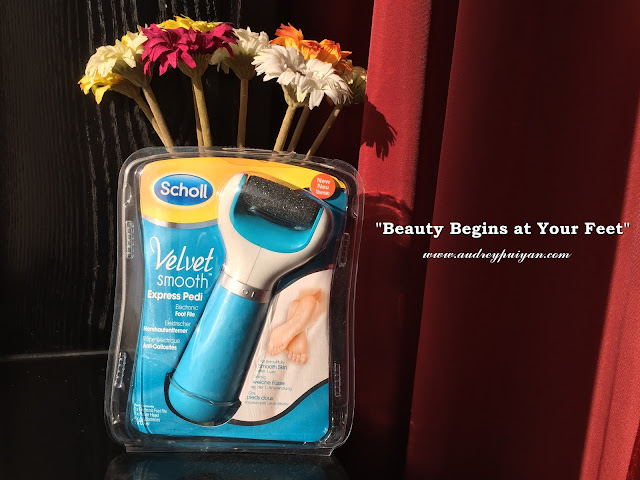 "Beauty Begins at Your Feet" Scholl Velvet Smooth Express Pedi