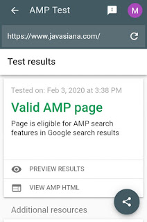 2 Cara Mudah Cek Blog atau Website Valid AMP (Accelerated Mobile Phone) 3