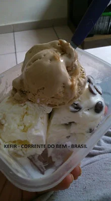 SORVETE DE KEFIR DE LEITE