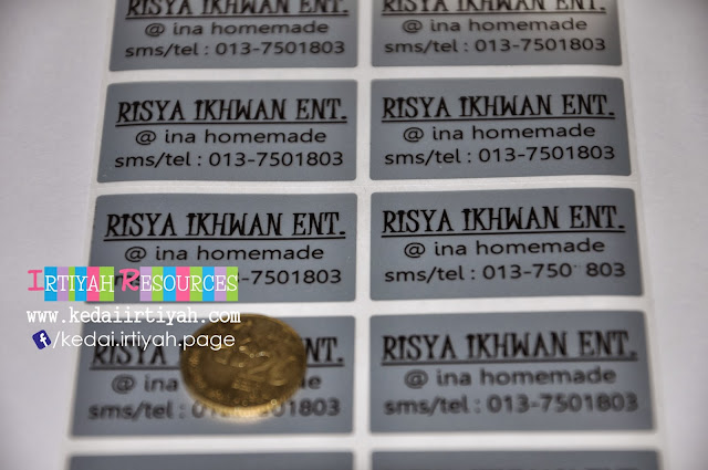 tempah sticker murah label nama kahwin produk product perniagaan bisnes majlis bulat biasa gold silver transparent lutsinar