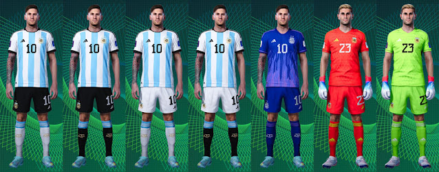 Argentina Kits WC 2022 For eFootball PES 2021