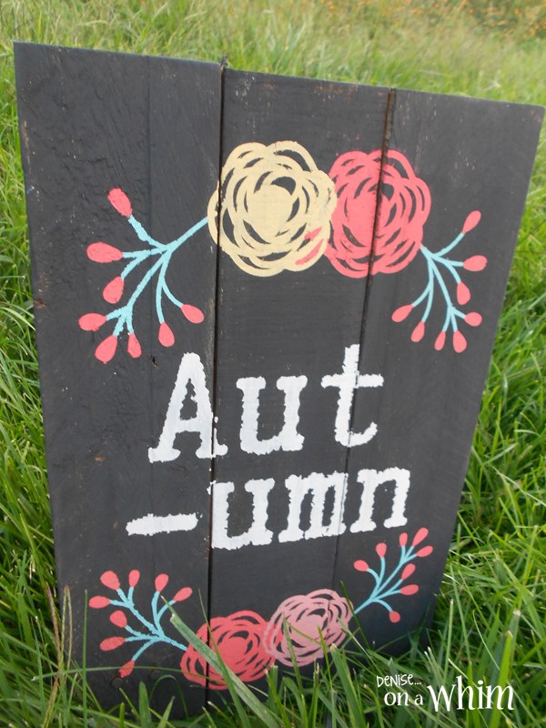 Bright Autumn Pallet Sign from Denise on a Whim