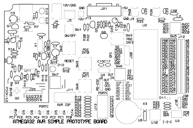 A DIY ATMega32 Prototype Board