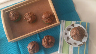 Muffins de higos y nueces al cacao chocolate desayuno merienda postre magdalenas receta casera tradicional sencilla Cuca 