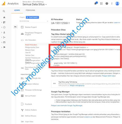 Daftar Blog Ke Google Analytics