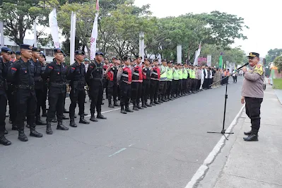 Polresta Tangerang Gelar Apel Pengamanan Malam Puncak HUT Ke-392 Kabupaten Tangerang