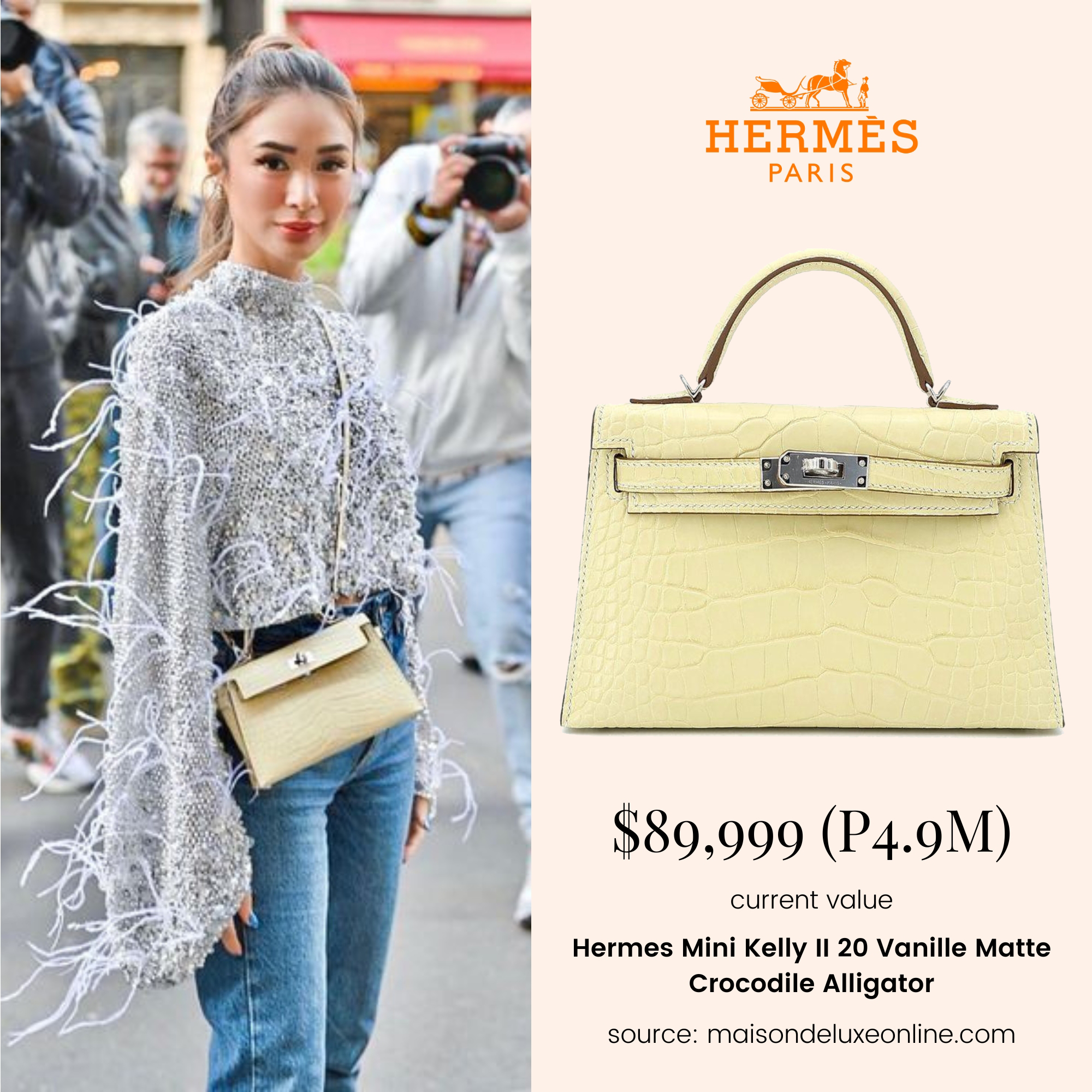 Heart Evangelista is all smiles with another Hermès Kelly bag