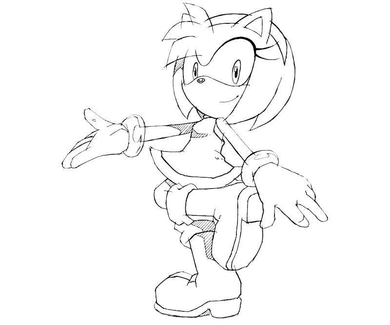 Amy Rose Coloring Pages