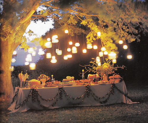 lighting for outdoor wedding receptions