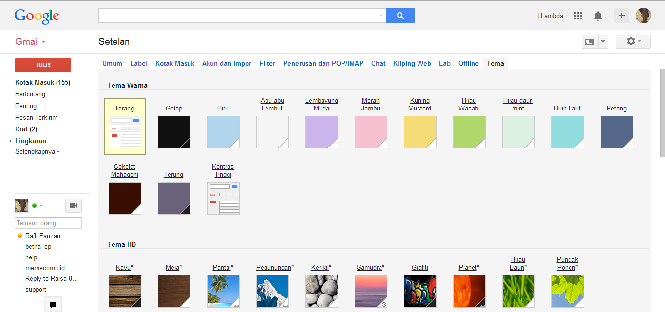 Cara Mengganti Tema Gmail Dengan Mudah