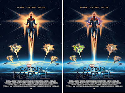 New York Comic Con 2019 Exclusive Captain Marvel Movie Poster Screen Print by Matt Ferguson x Grey Matter Art x Marvel