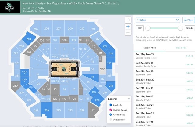 Wnba Finals Ticket S