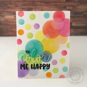 Sunny Studio Stamps: Sun Ray Dies Stencil Card by Amy Yang